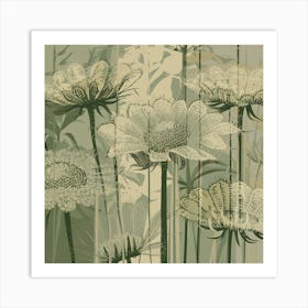 Tranquil Elegance Modern Muted Queen Anne's Lace 6 Art Print