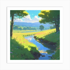 Landscape Painting 7 Art Print