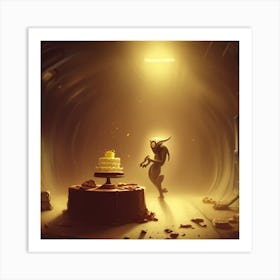 Cake In The Dark Art Print