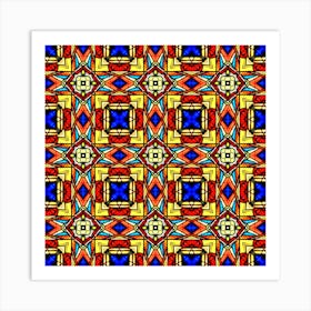 Stained Glass Pattern Texture 1 Art Print