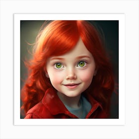 Little Girl With Red Hair Art Print