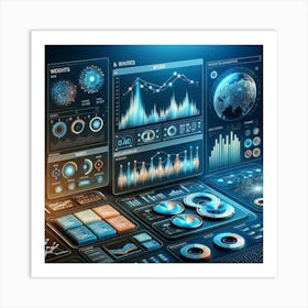 Futuristic Technology Dashboard Art Print