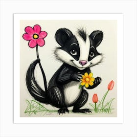 Badger Art Print