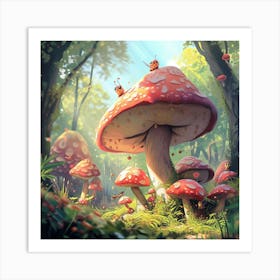 Mushroom Forest 6 Art Print