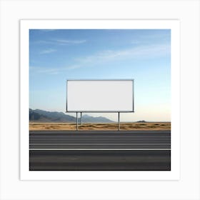 Mock Up Blank Billboard Roadside Advertising Large Outdoor Customizable Template Unprinted (39) Art Print