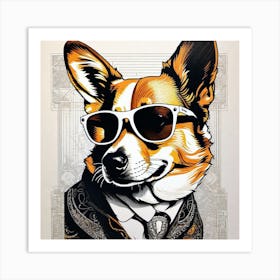 Corgi 17 Art Print