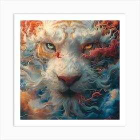 White Tiger Art Art Print