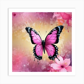 Pink Butterfly 9 Art Print