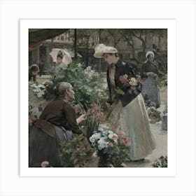 Flower Market 5 Art Print