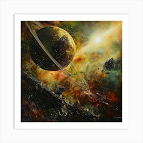 Saturn Leading, Impressionism And Surrealism Art Print