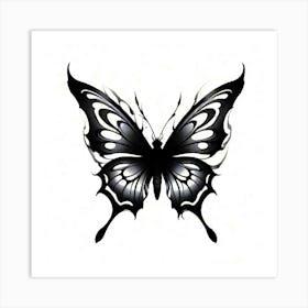 Butterfly Tattoo Design 4 Art Print