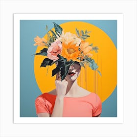 floral woman 1 Art Print