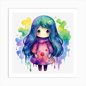 Kawaii Girl 1 Art Print