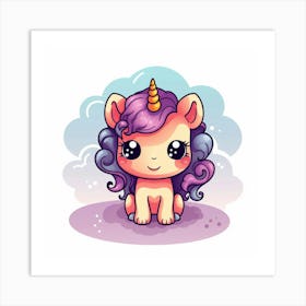 Cute Unicorn 525 Art Print