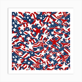 Patriotic Stars 1 Art Print