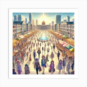 City Of People Art Print