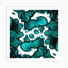 Modern Art Emerald Drops Of The Ocean Art Print