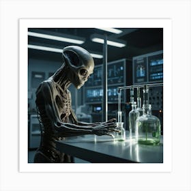 Alien Scientist 1 Art Print