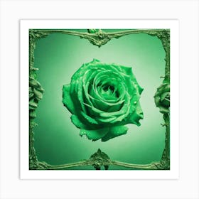 Green Rose 4 Art Print