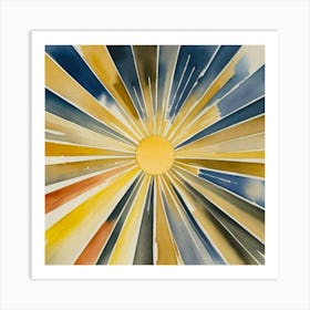 Sunburst Watercolor Art Print