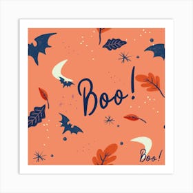 Boo Orange Boo Art Print