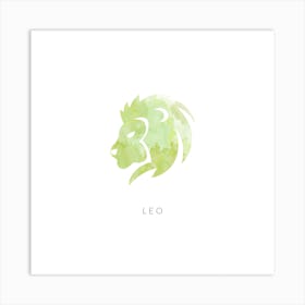 Leo Zodiac Square Art Print