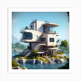 Futuristic House 3 Art Print