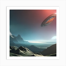 Alien Spaceship Art Print