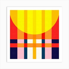 Geometric and colorful shapes 17 Art Print