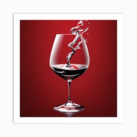 Red Wine Splash 2 Art Print