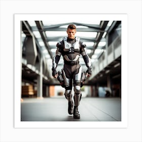 Futuristic Man In Futuristic Suit 28 Art Print