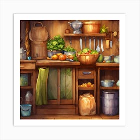 Kitchen Background Art Print