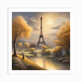 Paris Eiffel Tower Magical Landscape Art Print