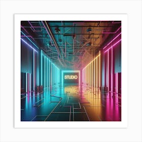 Neon Studio Art Print