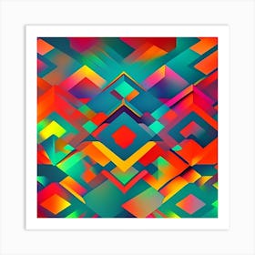 Abstract Geometric Pattern 1 Art Print