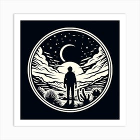 Man In The Desert Art Print