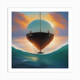 Sailboat In The Ocean Art Print