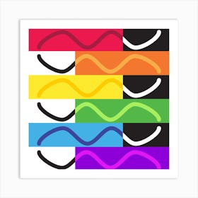 Rainbow Stripes Art Print