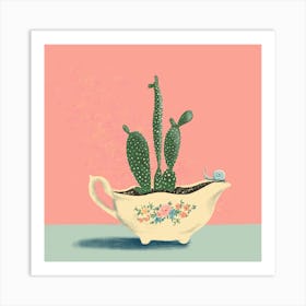 Jug O Cacti Art Print