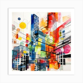 Abstract Cityscape 10 Art Print