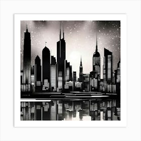 New York City Skyline 45 Art Print