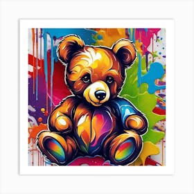 Teddy Bear Painting 3 Art Print