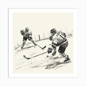 A Ice Hockey Match Hand Drawn Sketch Illustratio 1718700802 2 Art Print