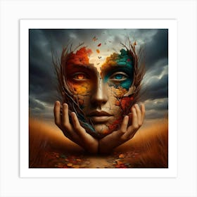 Woman'S Face Art Print