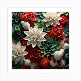 Paper Flowers 8 Art Print