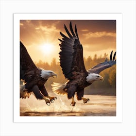 Bald Eagles Art Print