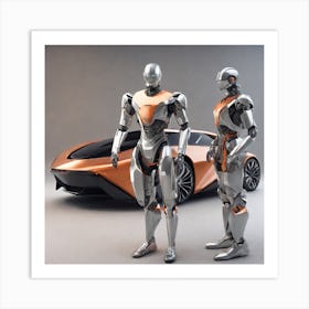 Futuristic Robots Art Print