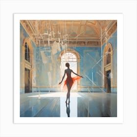 Ballerina Practicing A Pirouette 2 Art Print