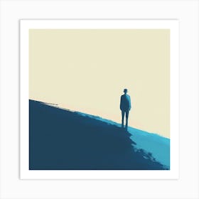 Man On A Hill Art Print