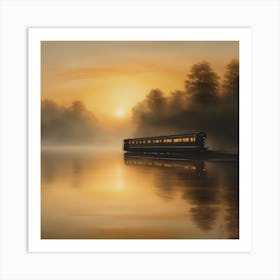 Train At Sunrise 1 Art Print